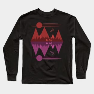 Wild Horses (Red/Purple) Long Sleeve T-Shirt